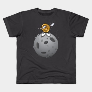 Bitcoin Dabbing on the Moon - BTC Crypto Hodler Kids T-Shirt